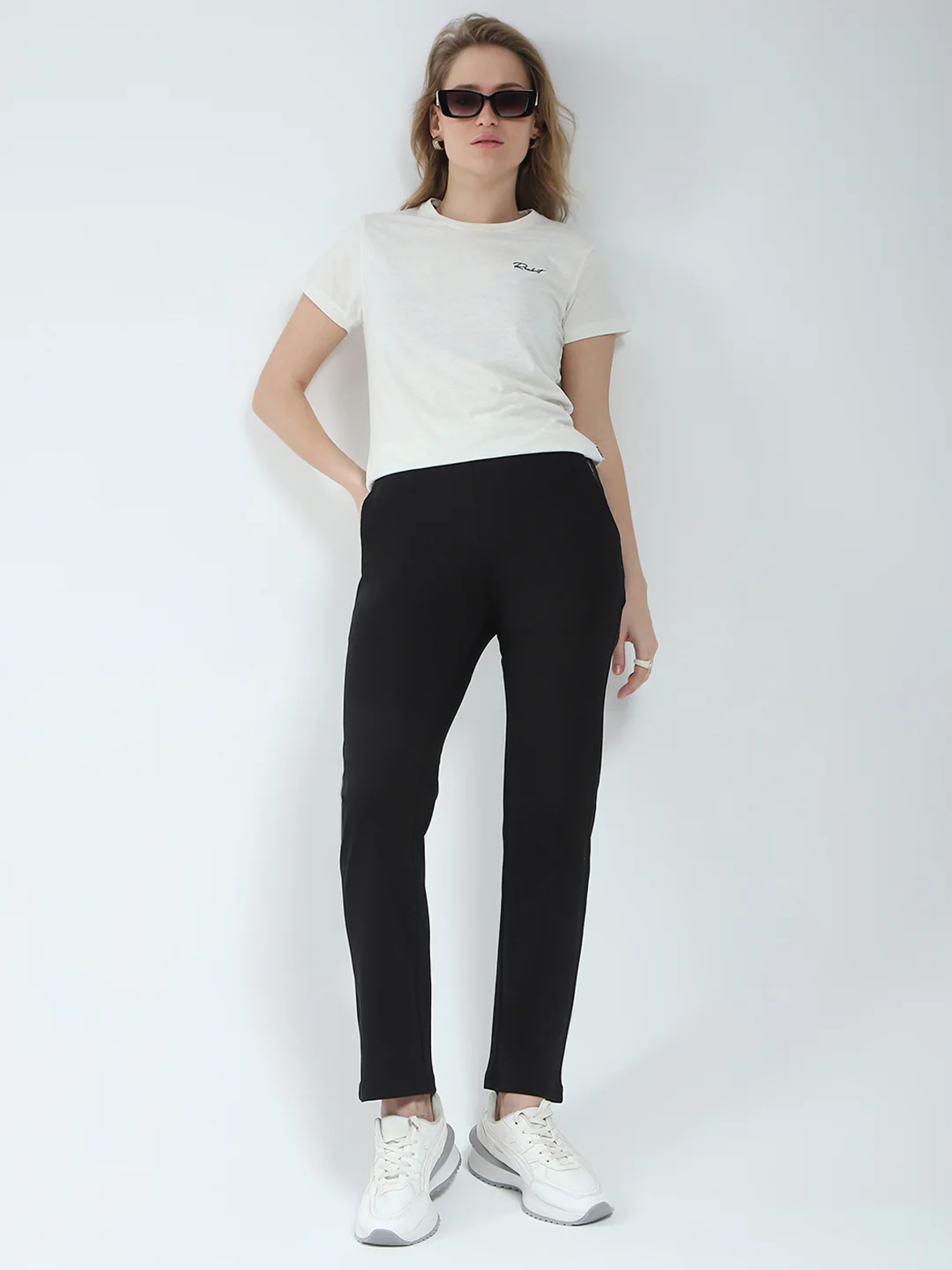 Rock.it Women Black Solid Regular Fit Lower - Image 2