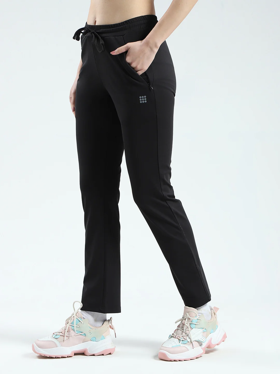 Rock.it Women Black Solid Regular Fit Lower - Image 3