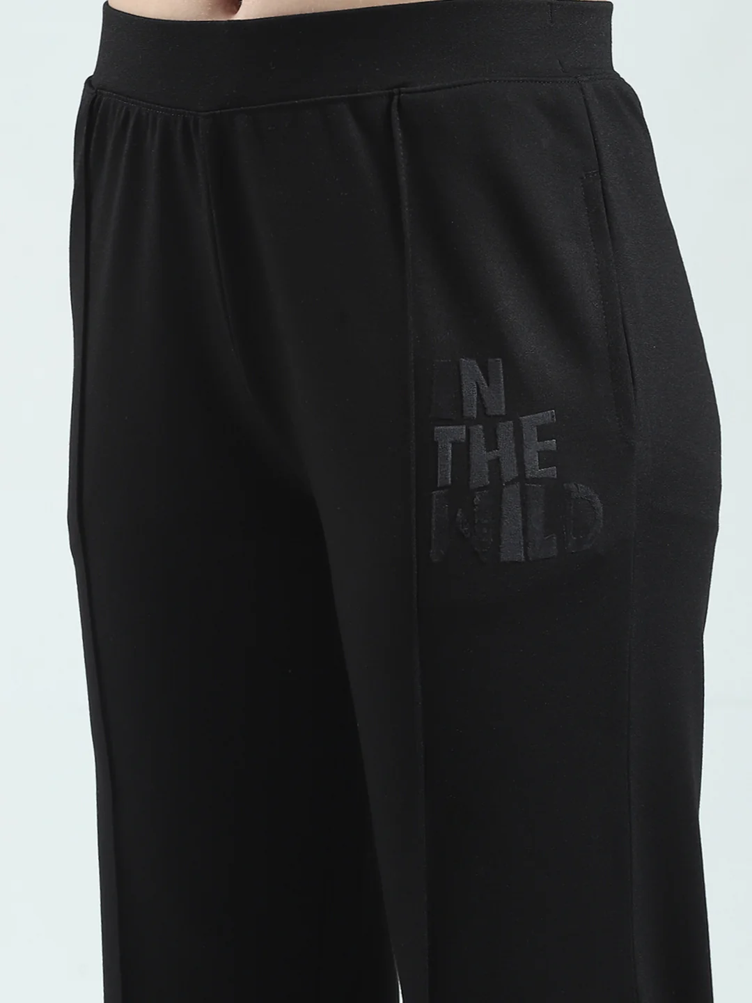 Women Black Solid Regular Fit Lower - Image 6