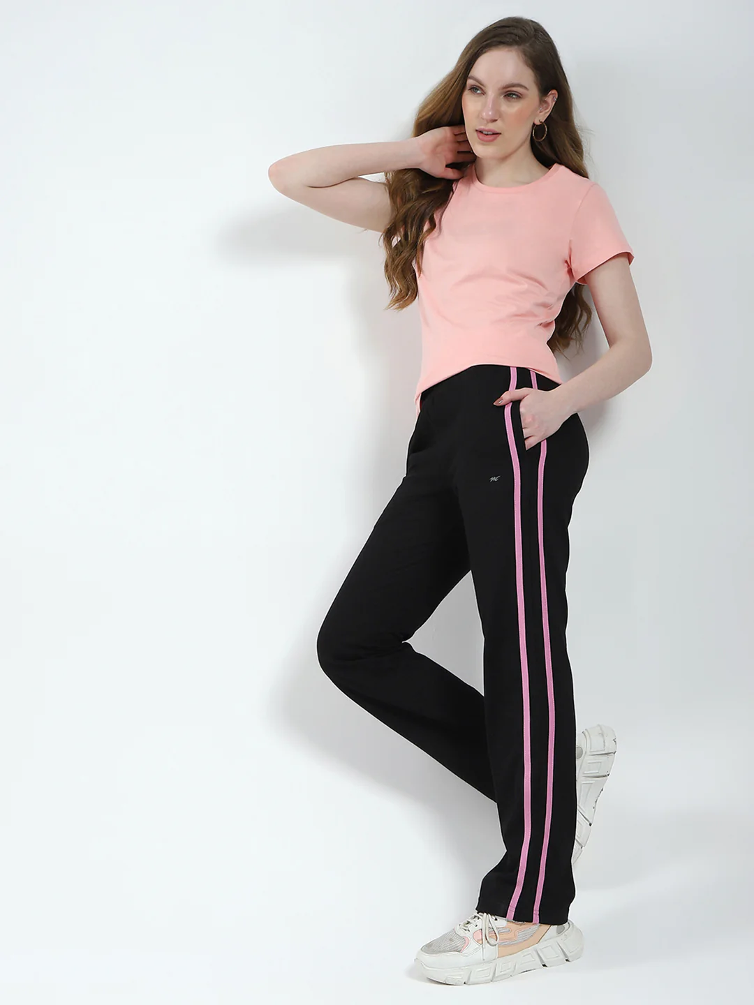 Women Black Solid Regular Fit Lower - Image 2