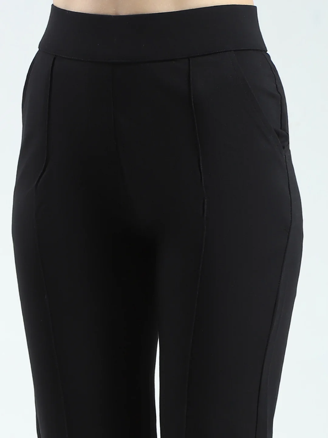 Rock.it Women Black Solid Regular Fit Pant - Image 7