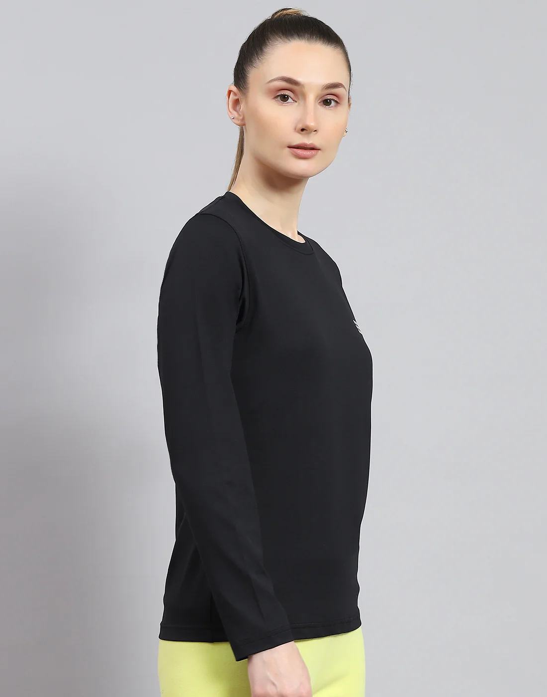 Rock.it Women Black Solid Round Neck Full Sleeve Top - Image 4