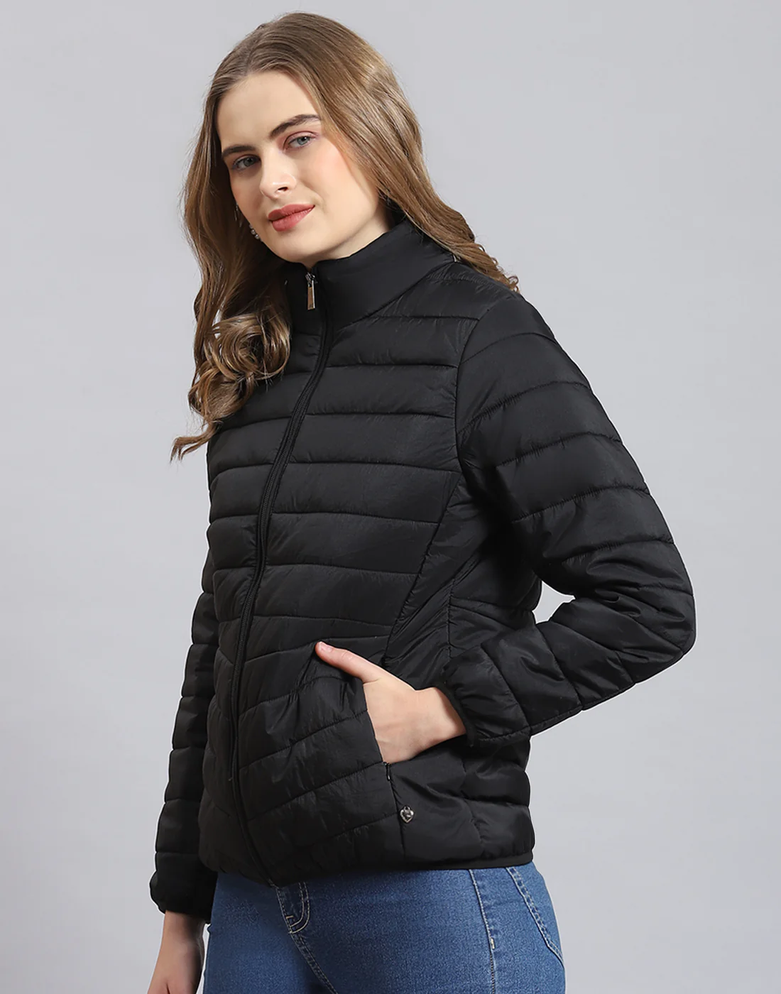 Pack it, style it, slay it, Women Black Packable Full Sleeve Jacket - Image 4