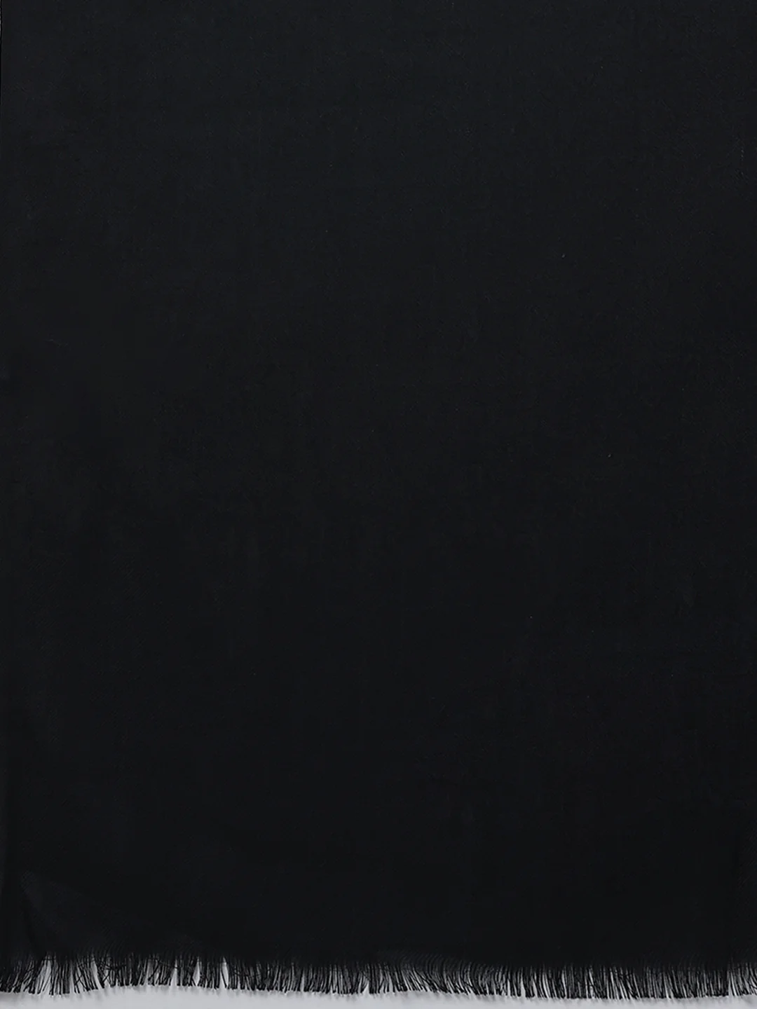 Women Black Solid Wool Blend Shawl - Image 7