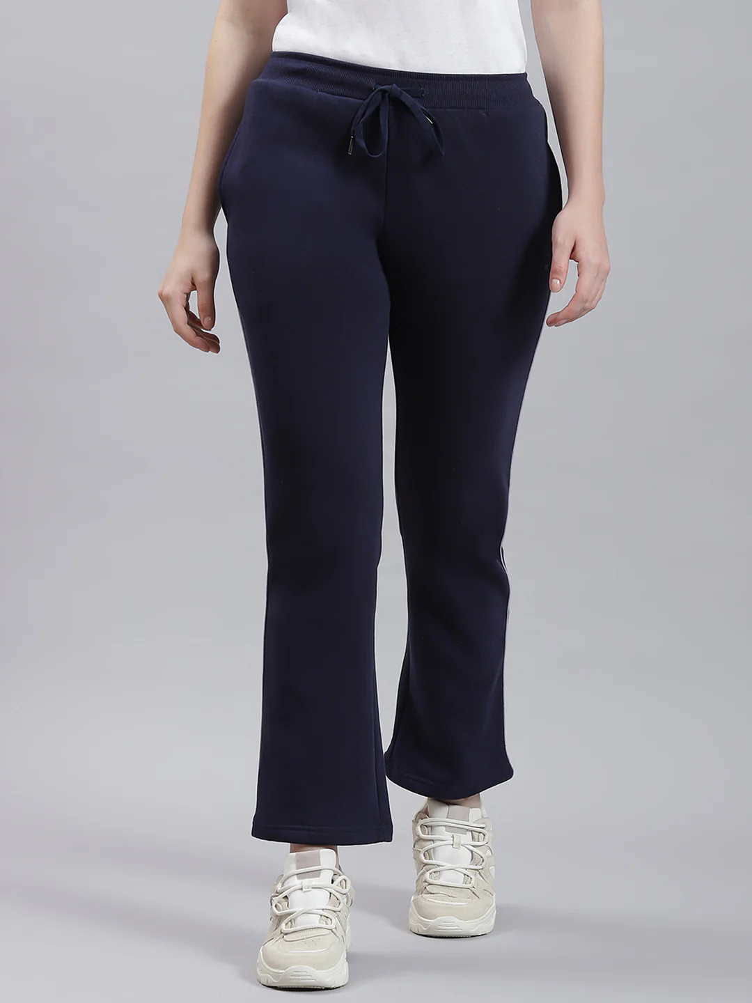 Women Blue Plain Winter Lower - Image 2