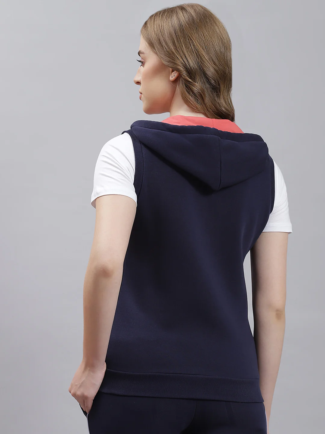 Women Blue Plain Sweatshirt - Image 5