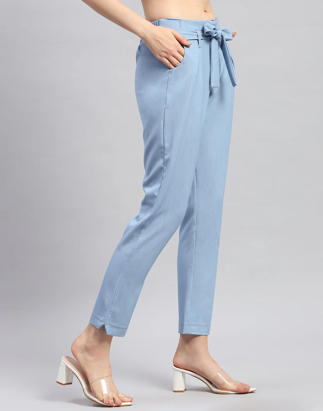 Women Blue Printed Regular Fit Lower - Image 4