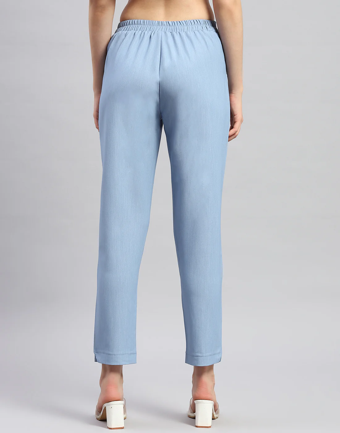Women Blue Printed Regular Fit Lower - Image 5