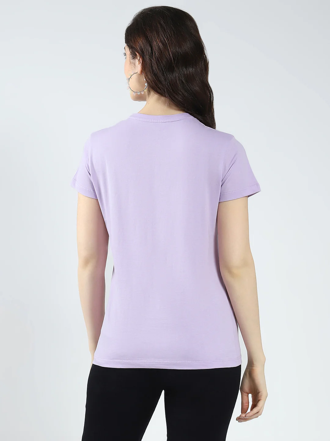 Women Blue & Purple Printed Round Neck Half Sleeve Top 2Pc Set - Image 9