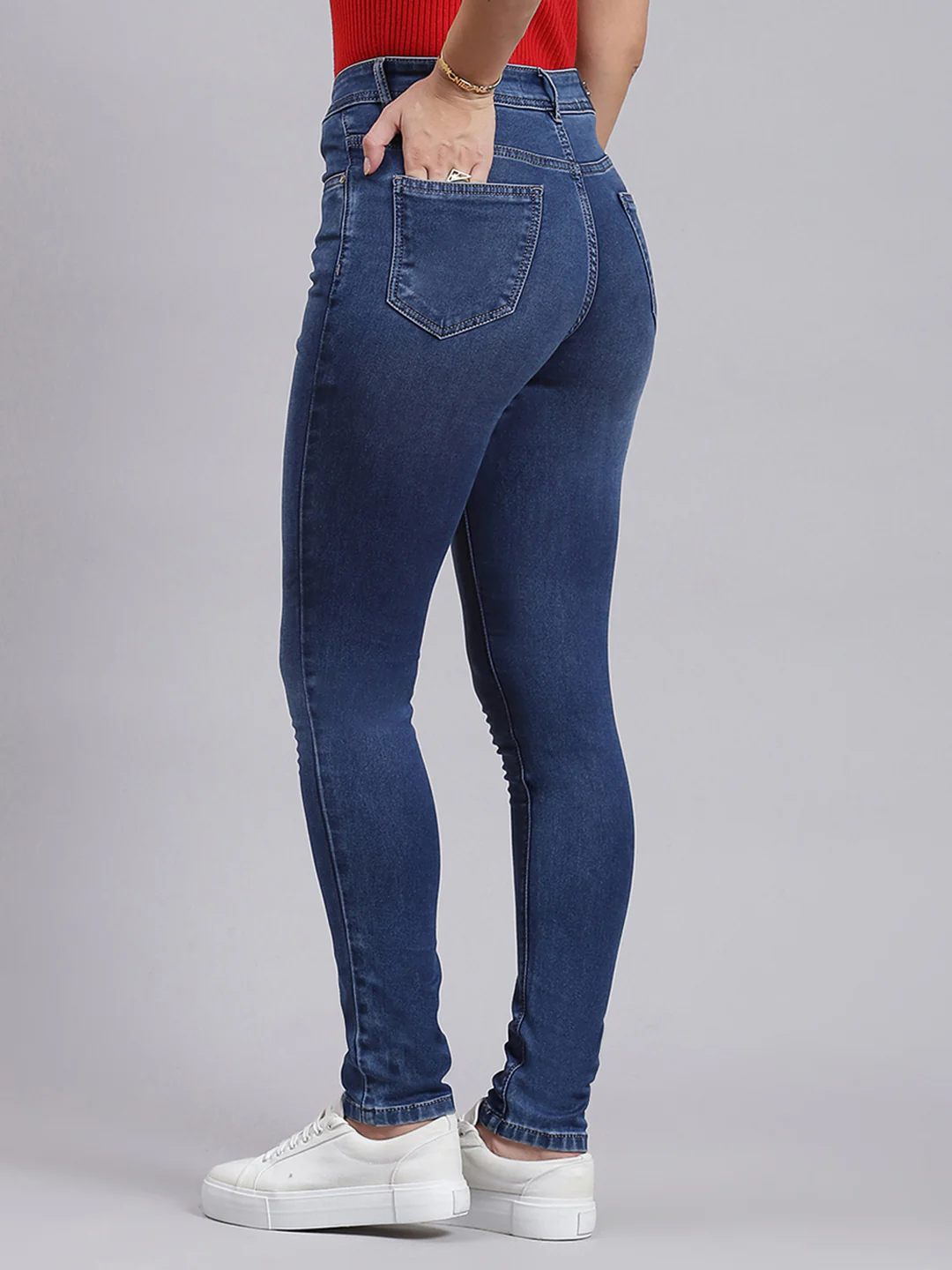Women Blue Regular Fit Denim - Image 5