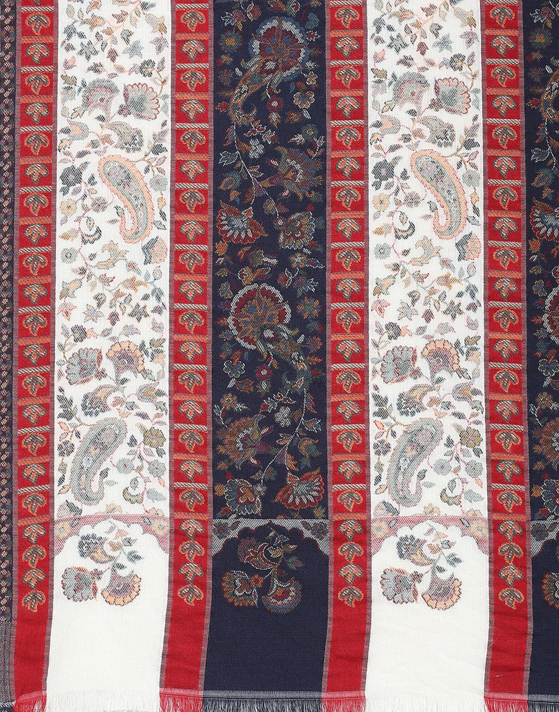Women Blue Self Design Stole - Image 8