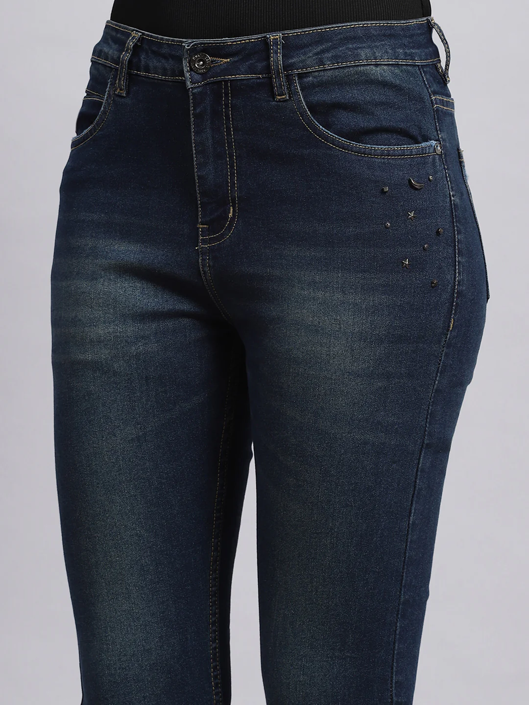 Women Blue Slim Fit Denim - Image 6