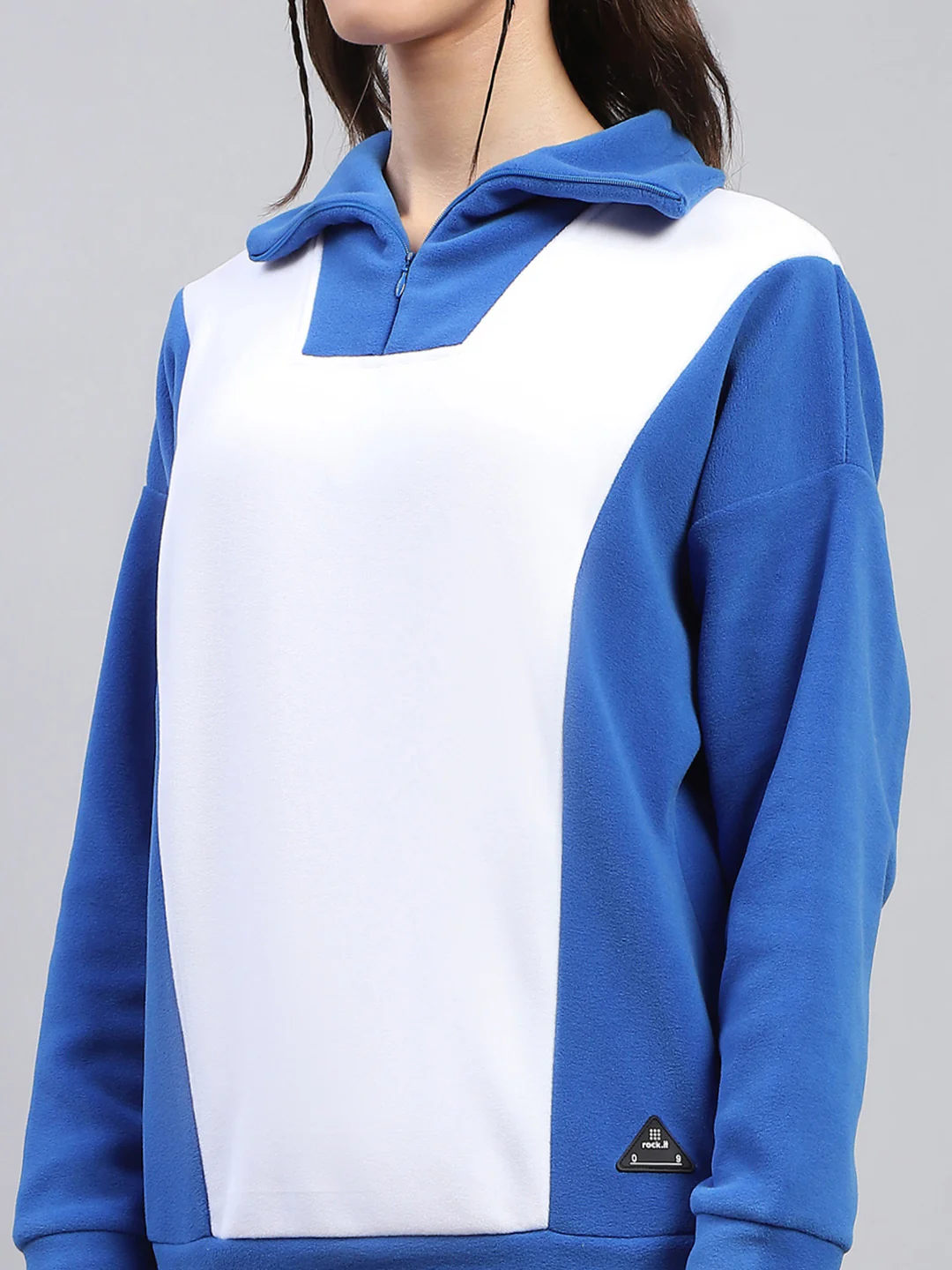 Rock.it Women Blue Solid Collar Full Sleeve Tracksuit - Image 7