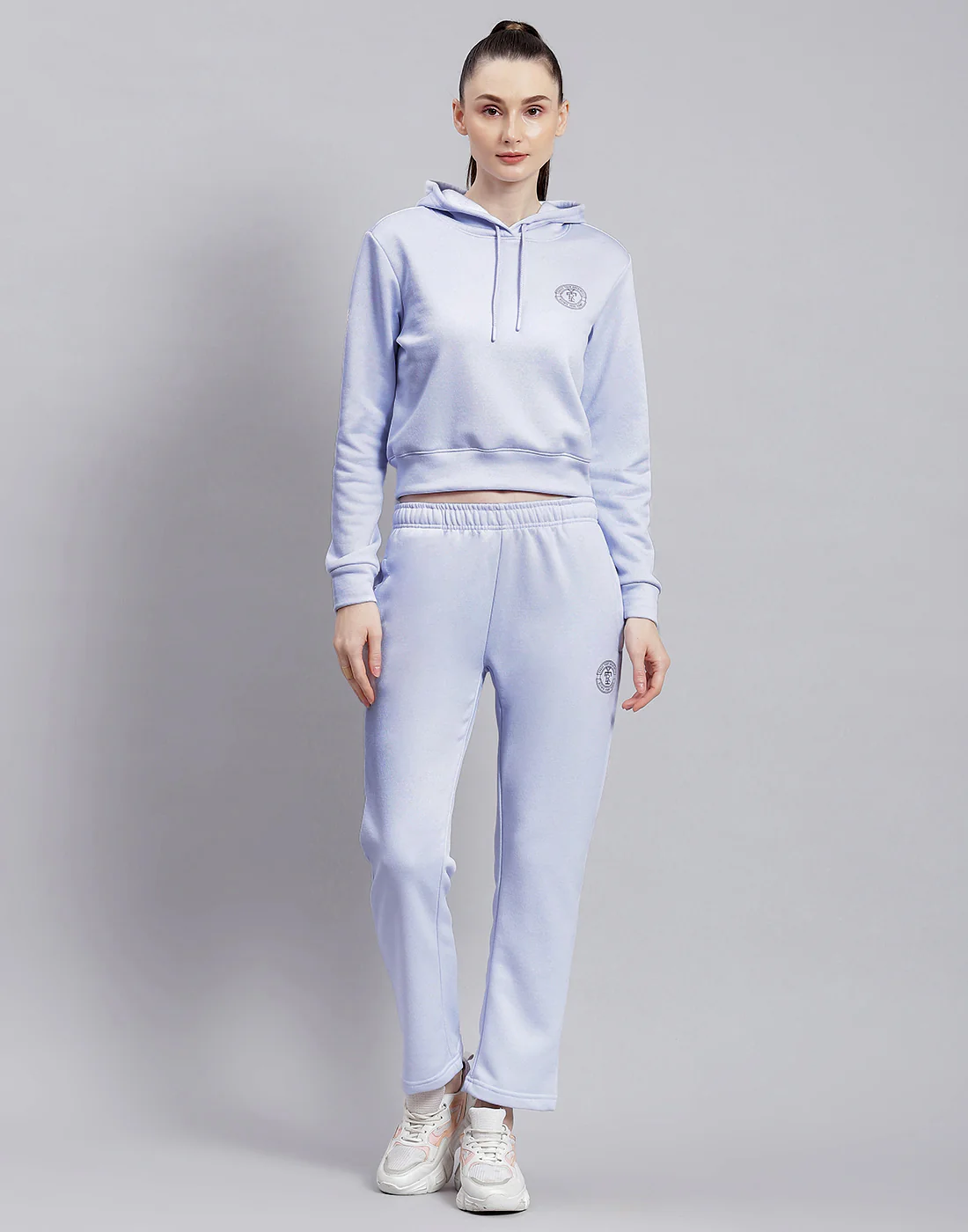 Rock.it Women Blue Solid Hooded Full Sleeve Cords Set - Image 2