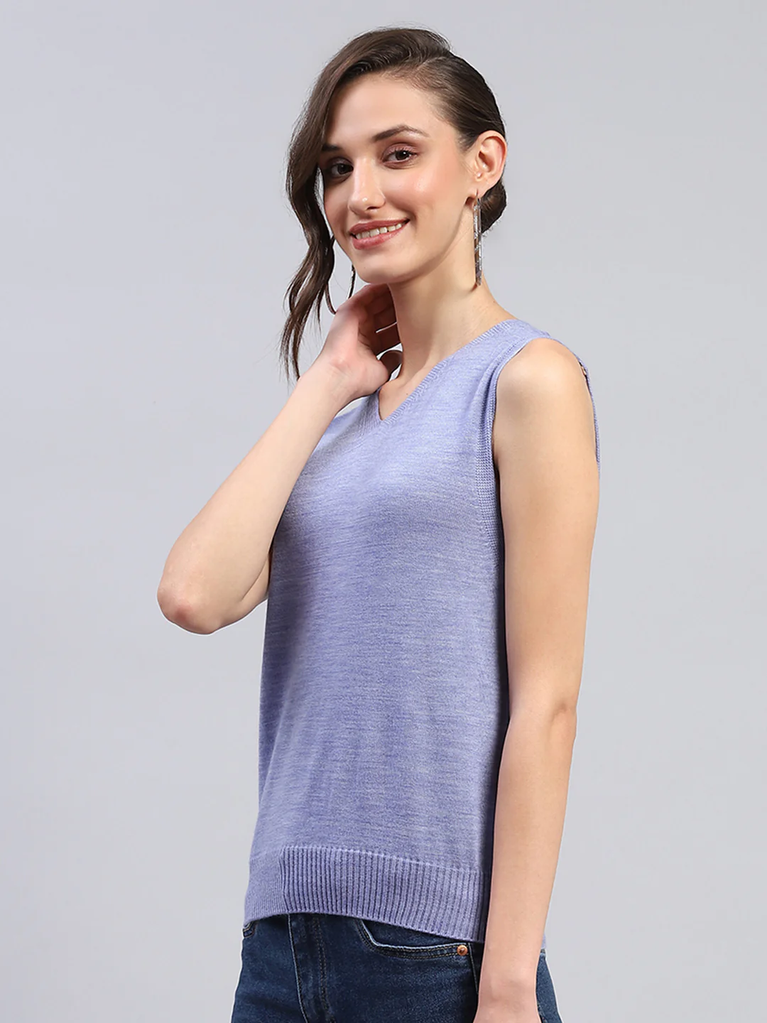 Women Blue Solid Hooded Full Sleeve Winter Tops - Image 6
