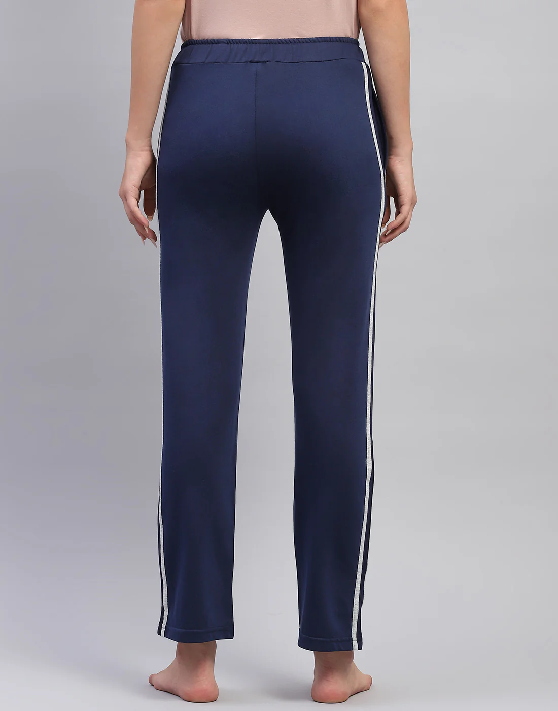Women Blue Solid Regular Fit Lower - Image 5