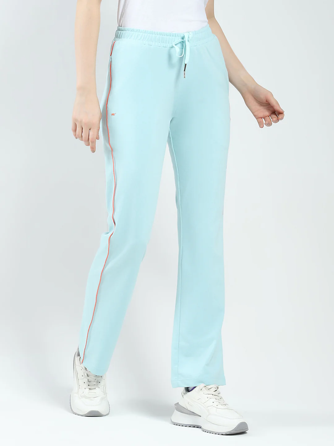 Women Blue Solid Regular Fit Lower - Image 4