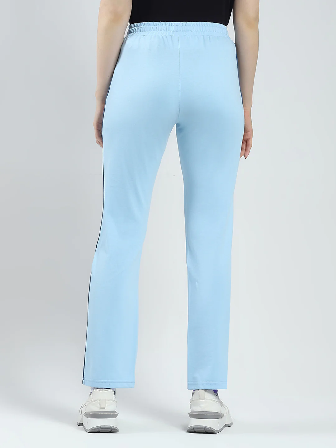 Women Blue Solid Regular Fit Lower - Image 5
