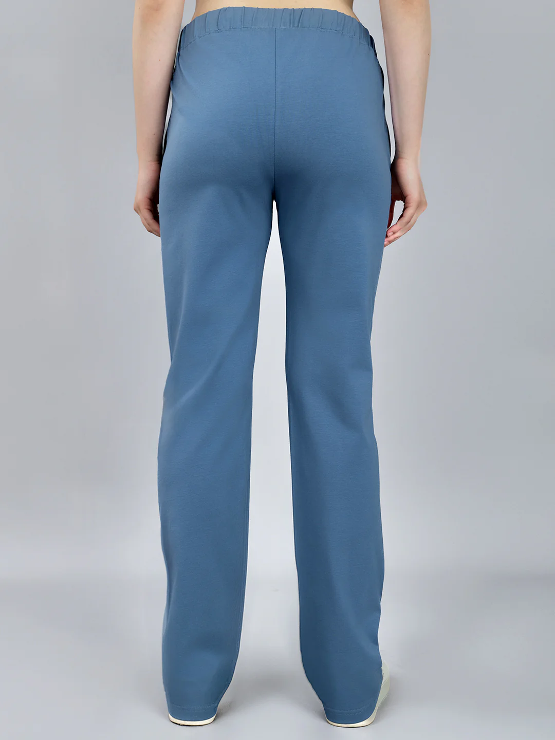 Women Blue Solid Regular Fit Lower - Image 5