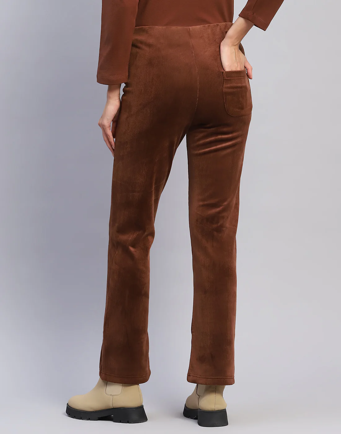 Rock.it Women Brown Solid Regular Fit Winter Lower - Image 5