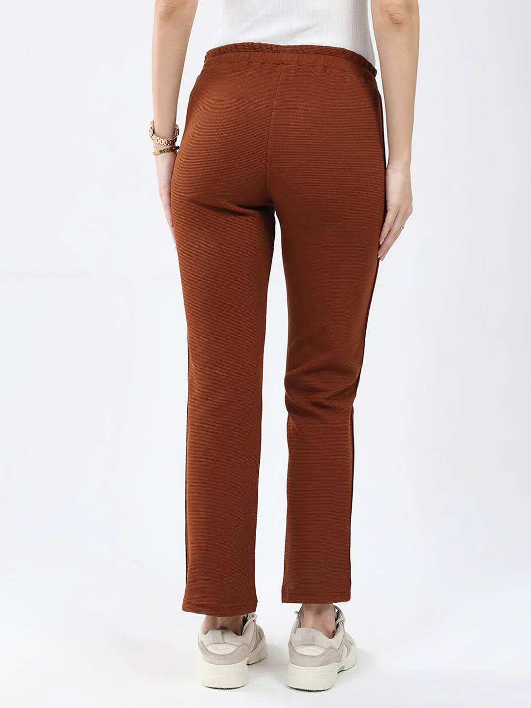 Women Brown Solid Regular Fit Winter Lower - Image 5