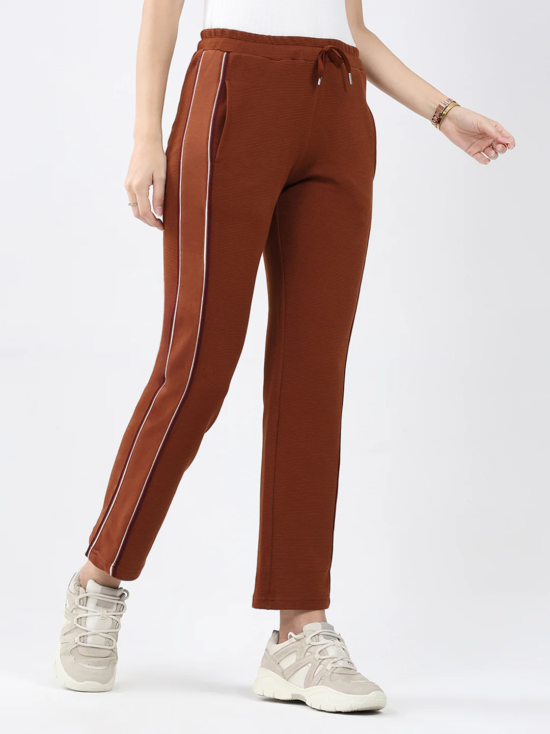 Women Brown Solid Regular Fit Winter Lower - Image 6
