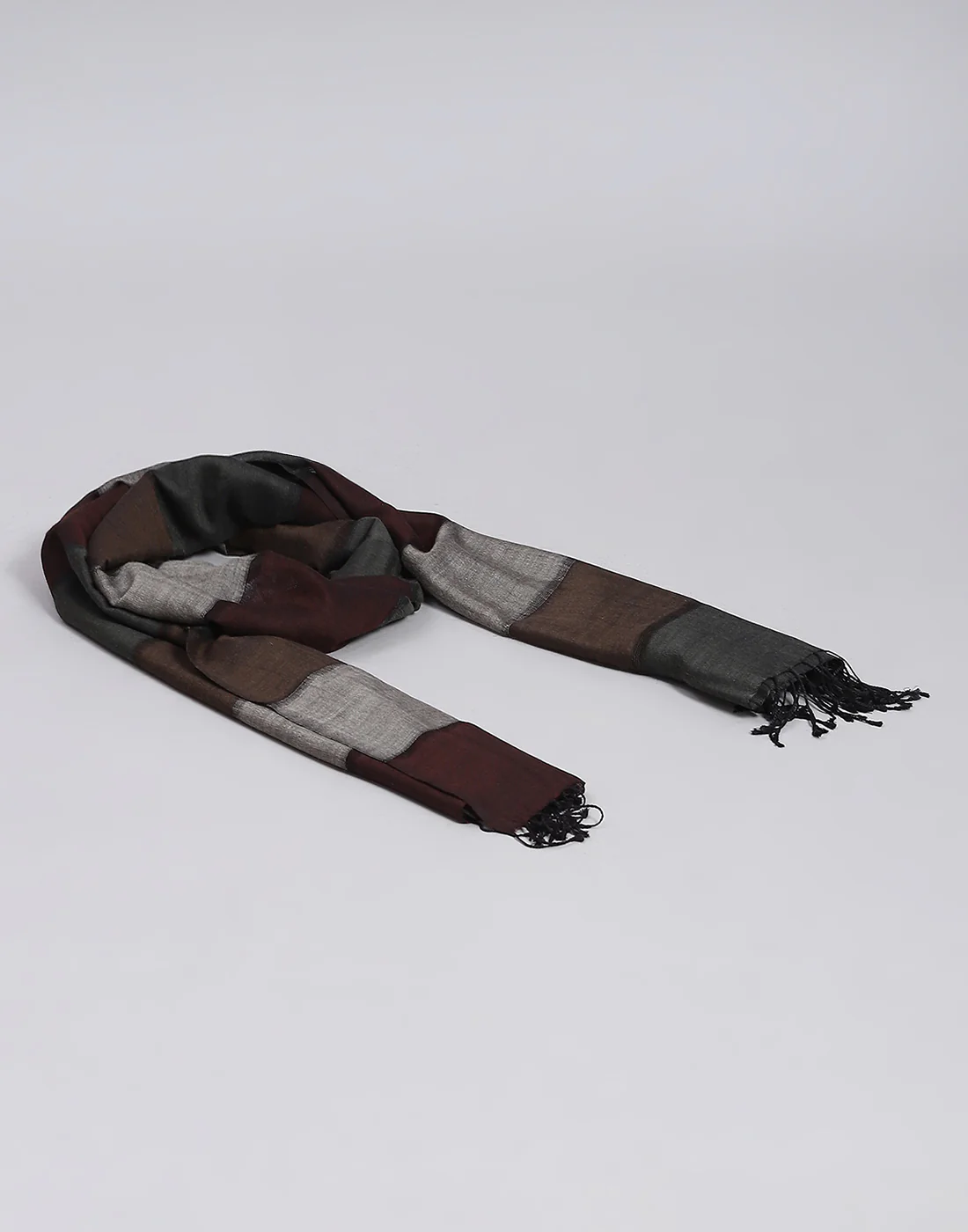 Women Brown Stripe Stole - Image 5