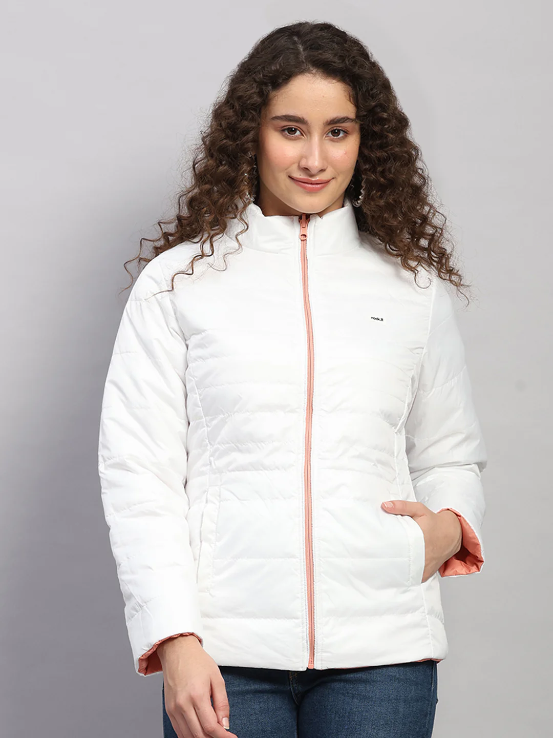 Rock.it Women Coral Solid Collar Full Sleeve Jacket - Image 6