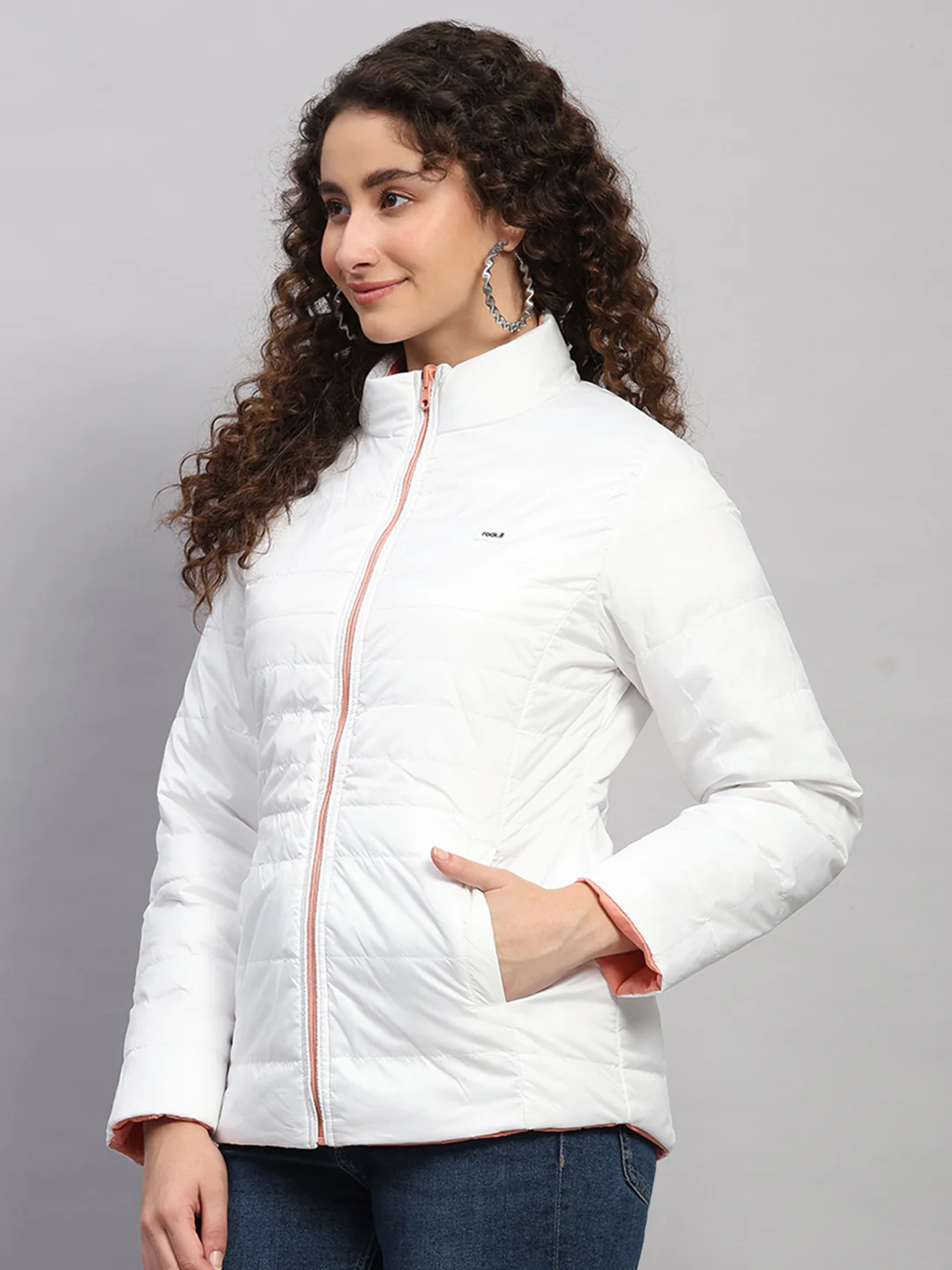 Rock.it Women Coral Solid Collar Full Sleeve Jacket - Image 7