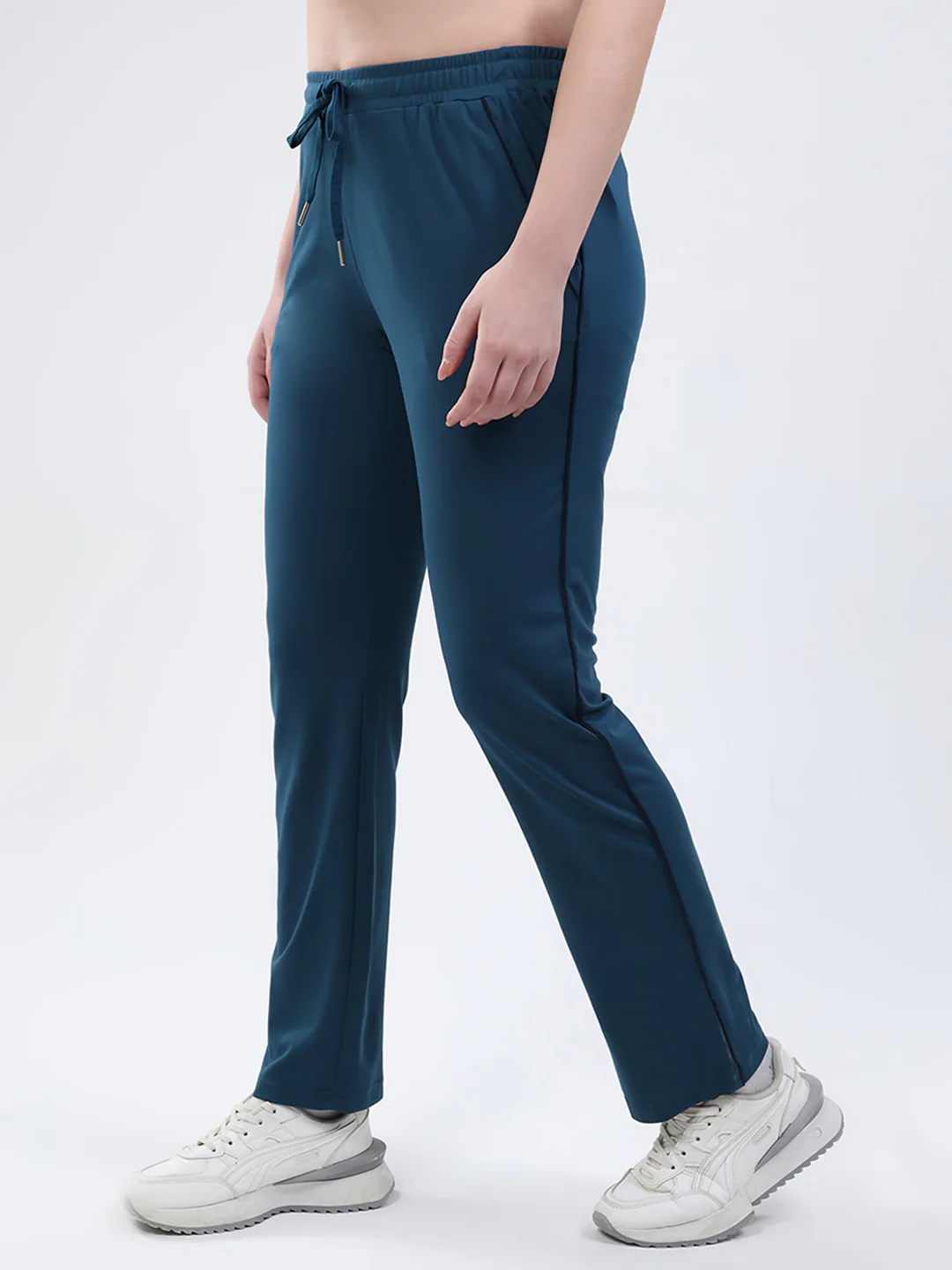 Women Dark Blue Solid Regular Fit Winter Lower - Image 3
