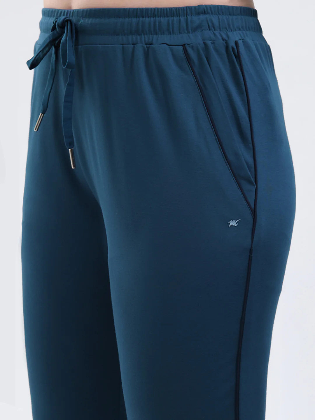 Women Dark Blue Solid Regular Fit Winter Lower - Image 6