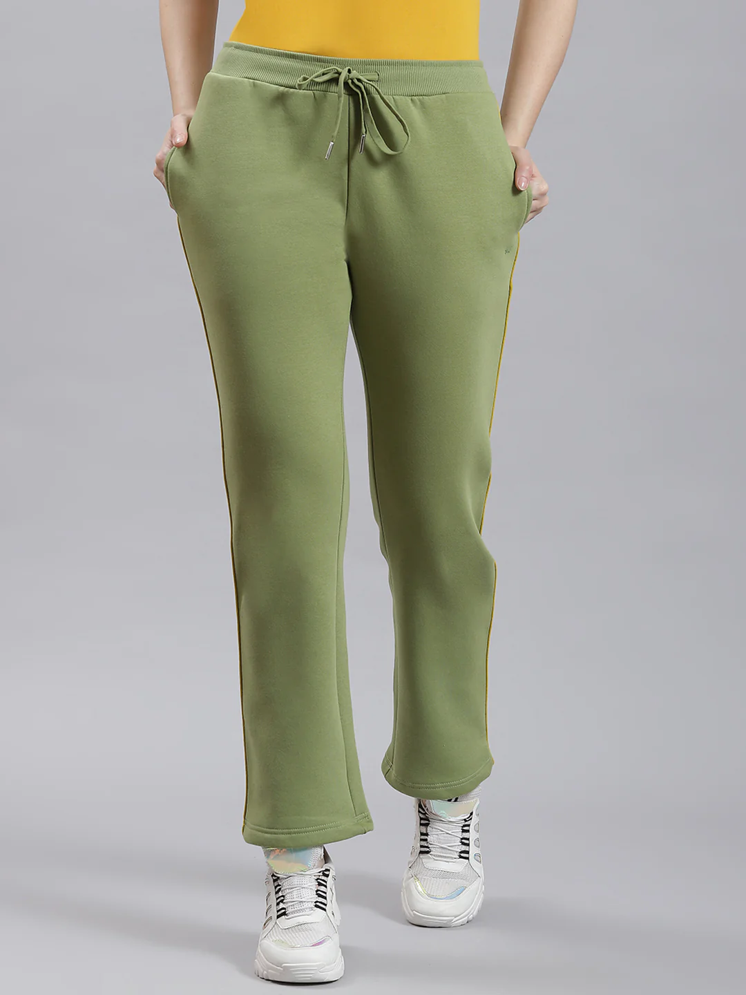 Women Green Plain Winter Lower - Image 2