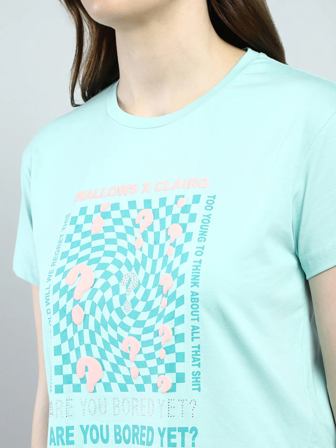 Women Green Printed Round Neck Half Sleeve Top - Image 7