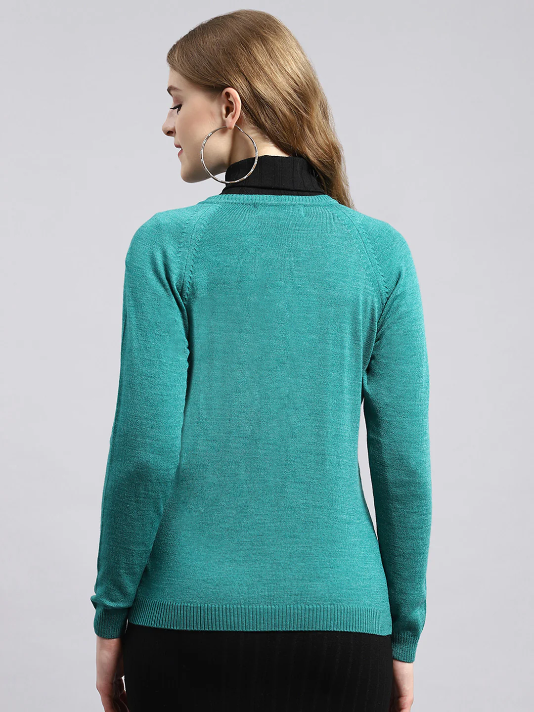 Women Green Solid Cardigan - Image 5
