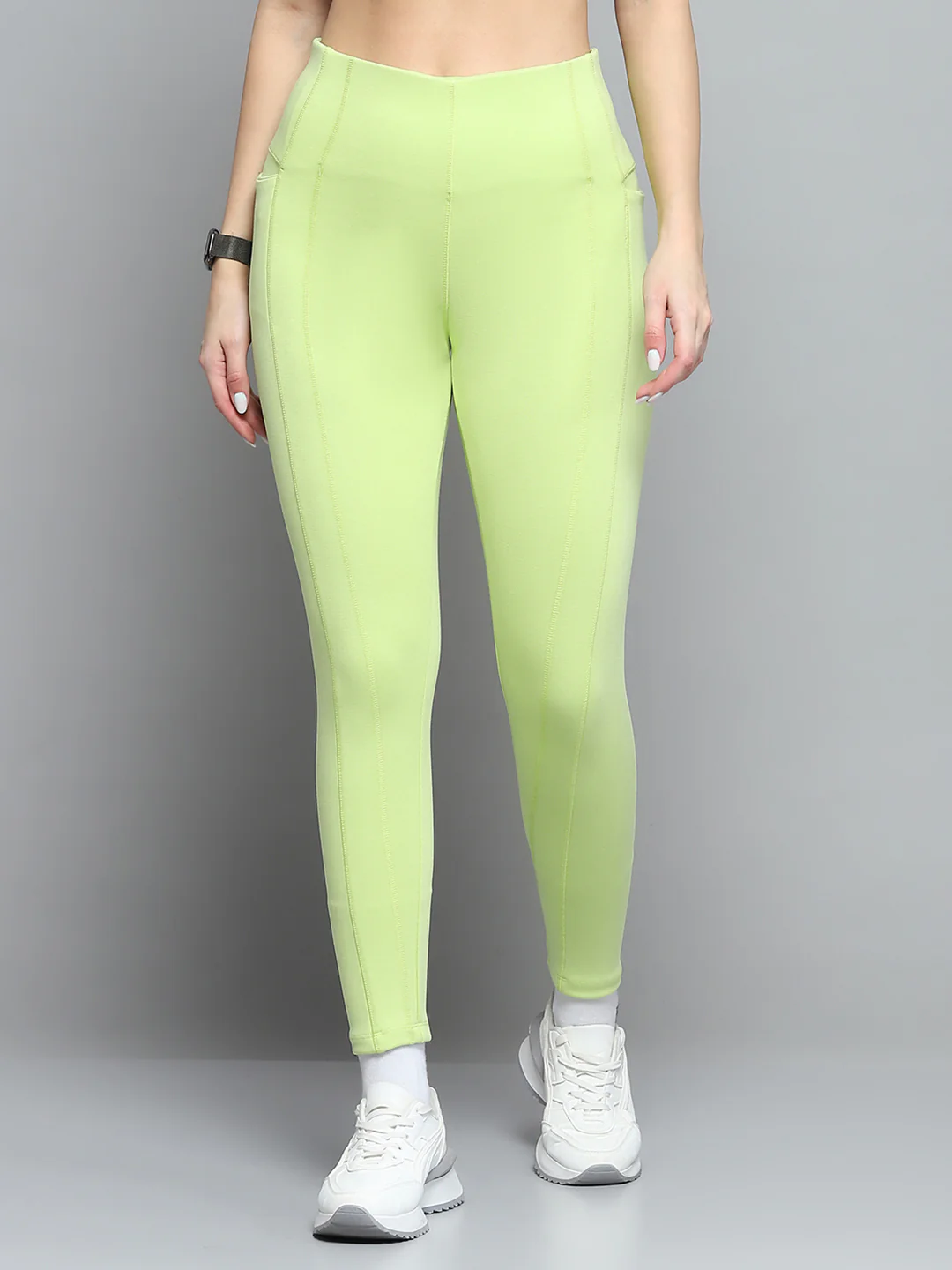 Rock.it Women Green Solid Regular Fit legging