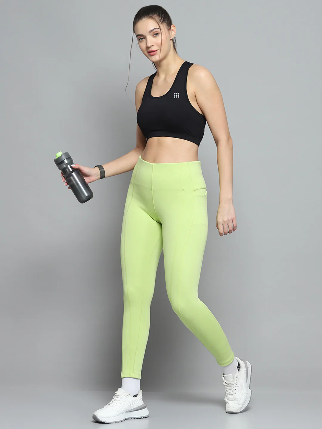 Rock.it Women Green Solid Regular Fit legging - Image 2