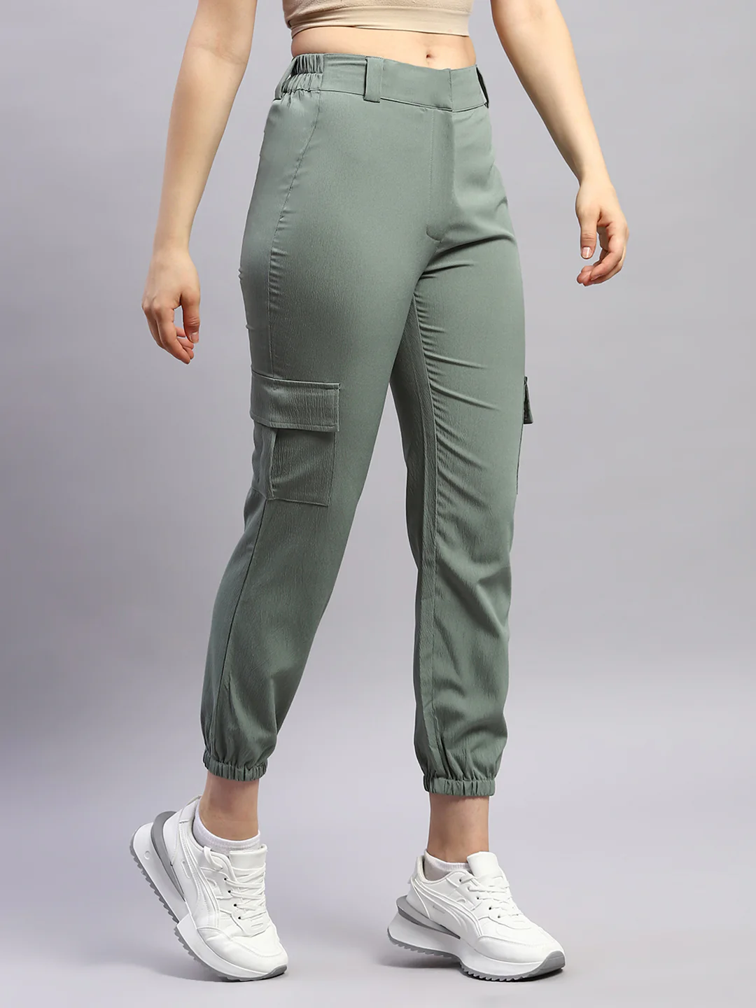 Rock.it Women Green Solid Regular Fit Lower - Image 3