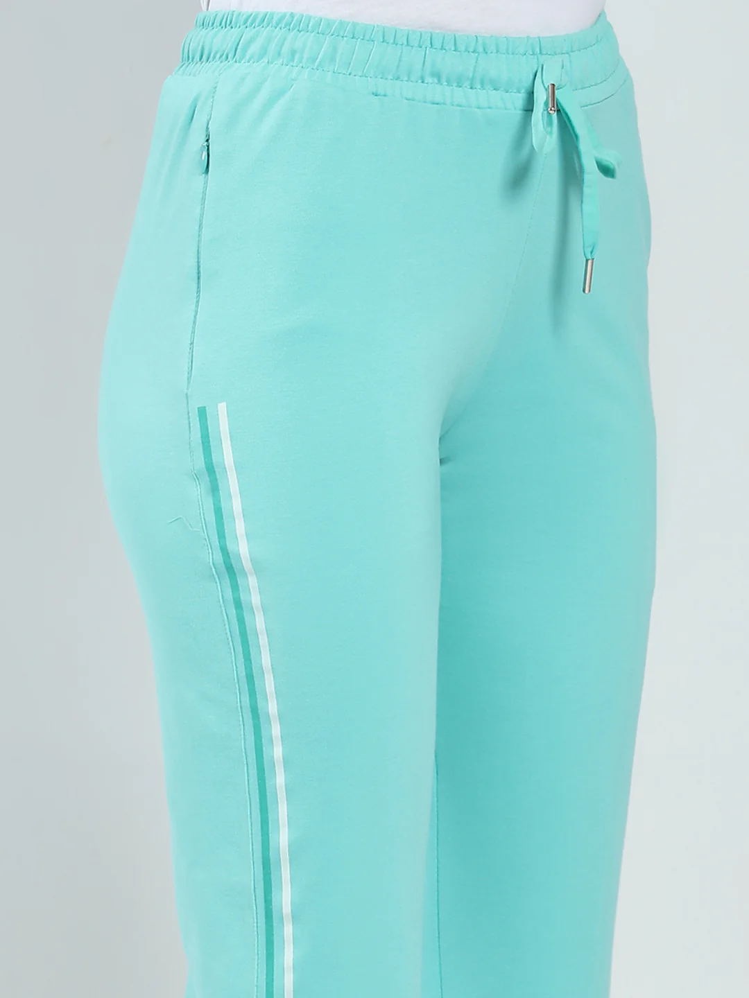 Women Green Solid Regular Fit Lower - Image 6