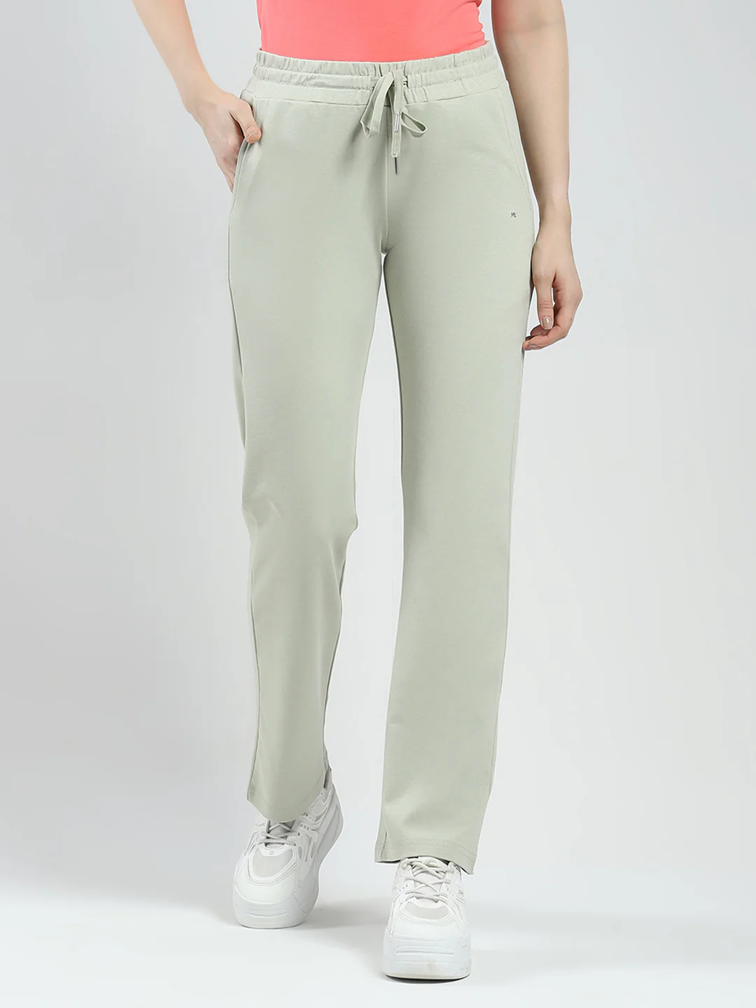 Women Green Solid Regular Fit Lower - Image 3