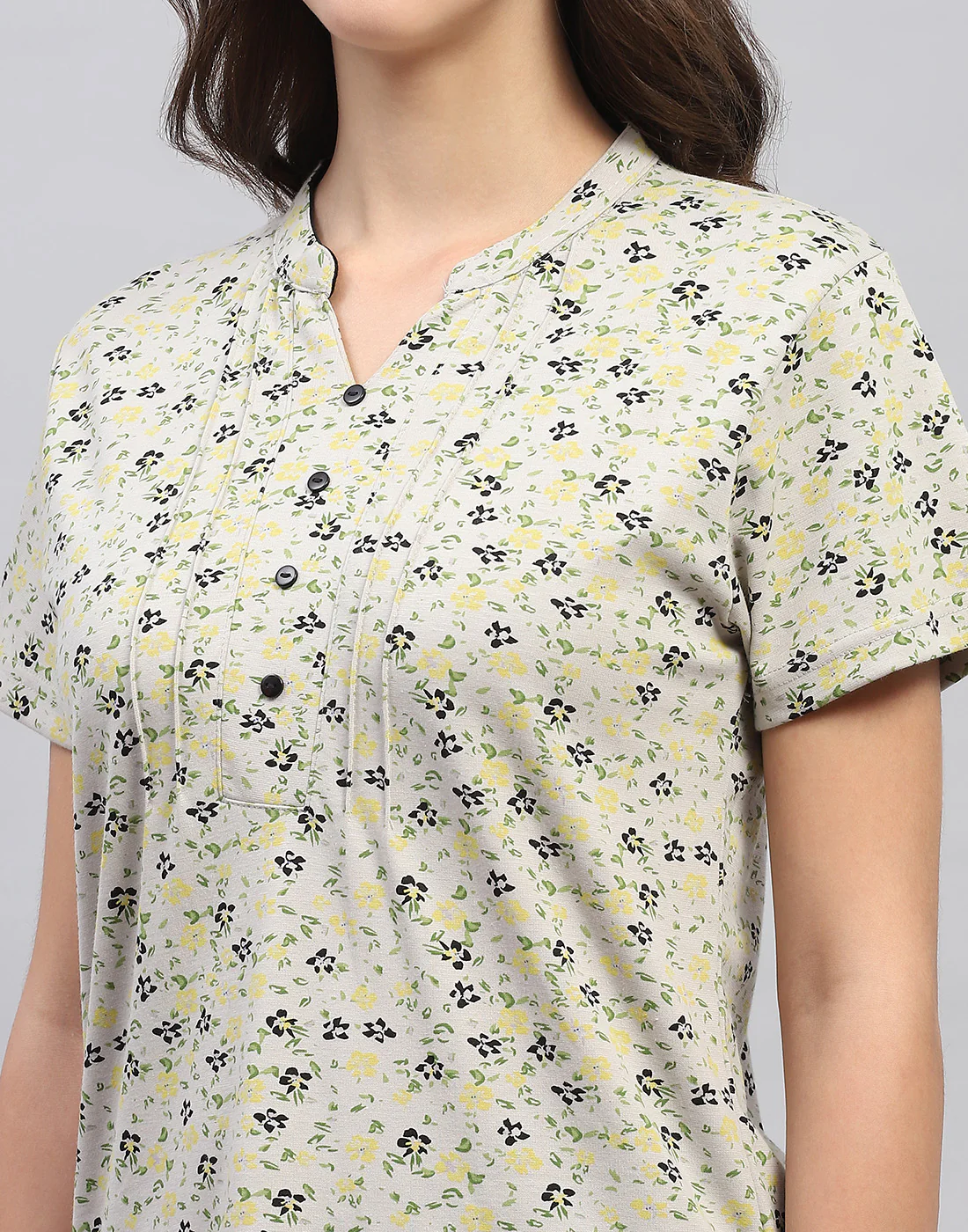Women Grey & Black Printed Fashion Neck Half Sleeve Lower Set - Image 9