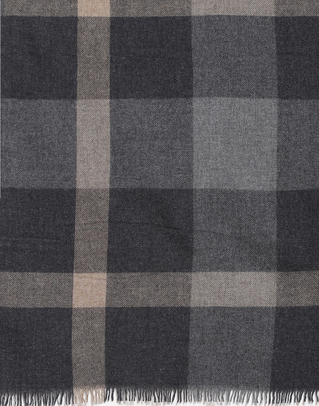 Women Grey Check Stole - Image 6