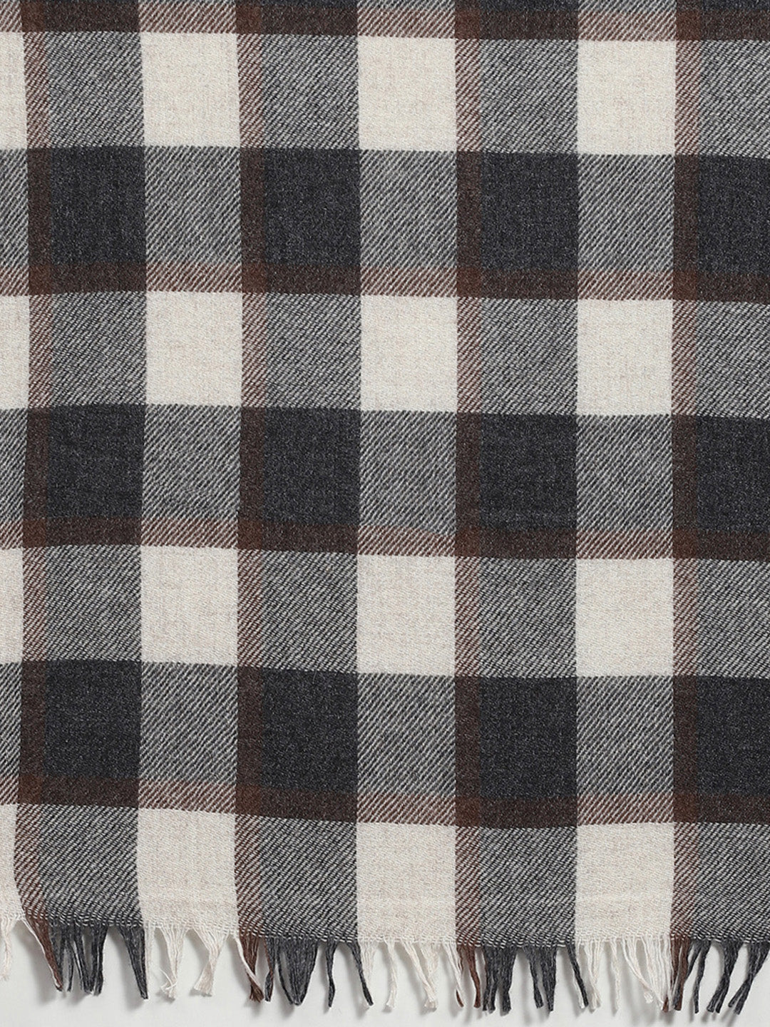 Women Grey Check Stole - Image 7