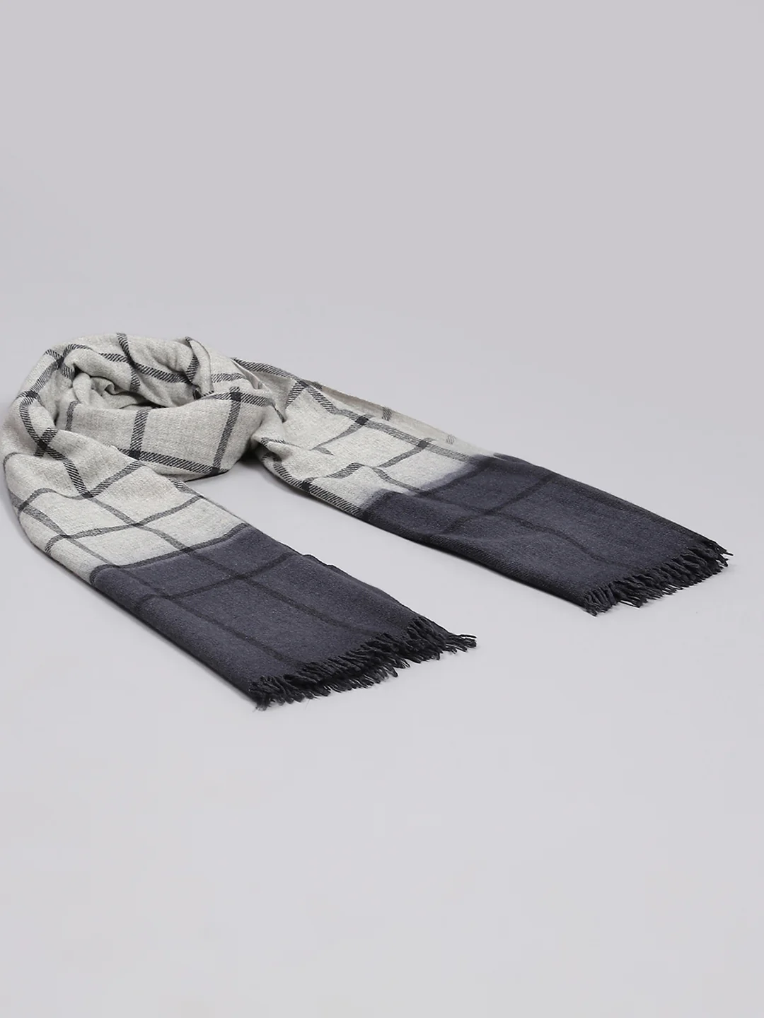 Women Grey Check Stole - Image 7