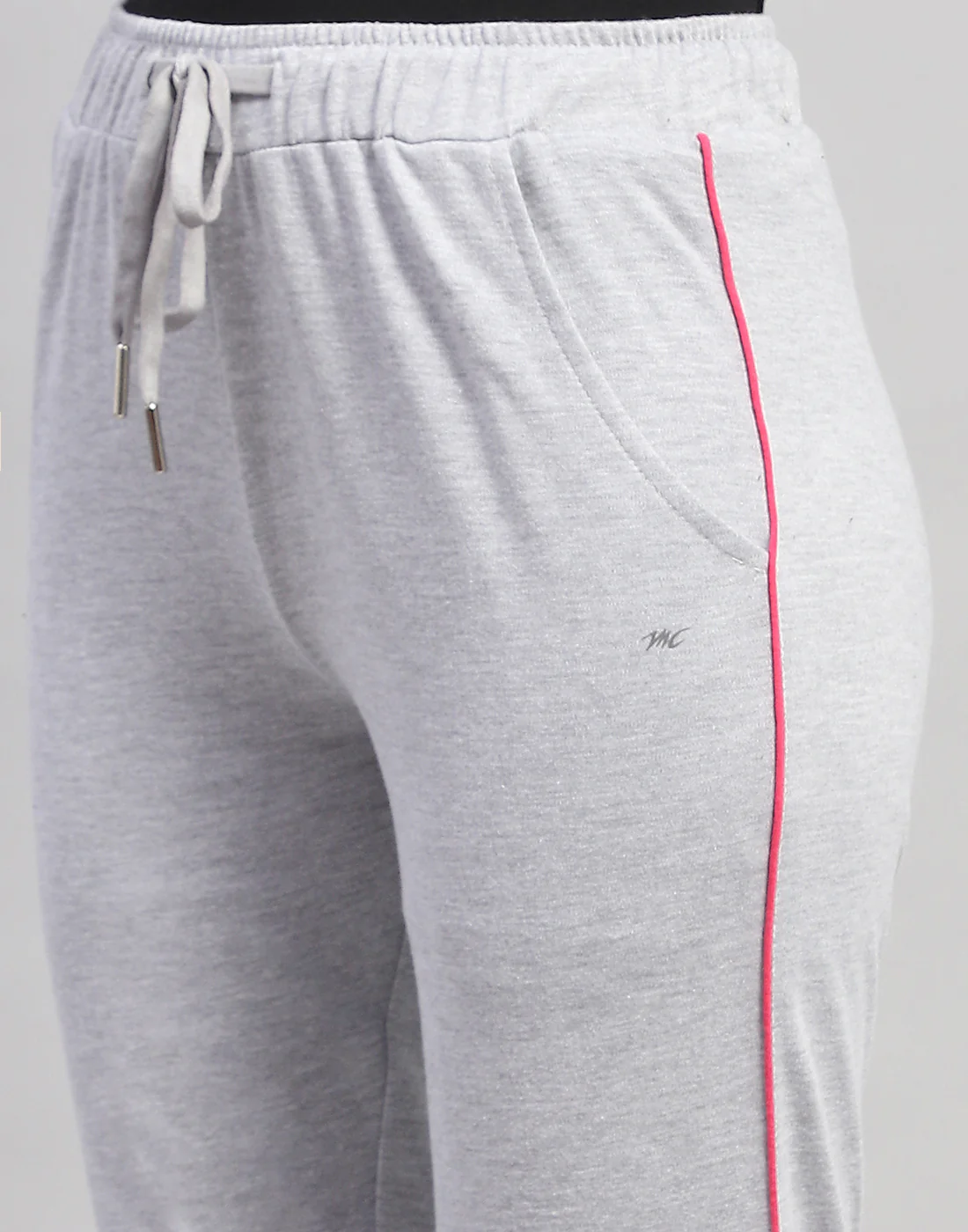 Women Grey Melange Solid Regular Fit Lower - Image 7