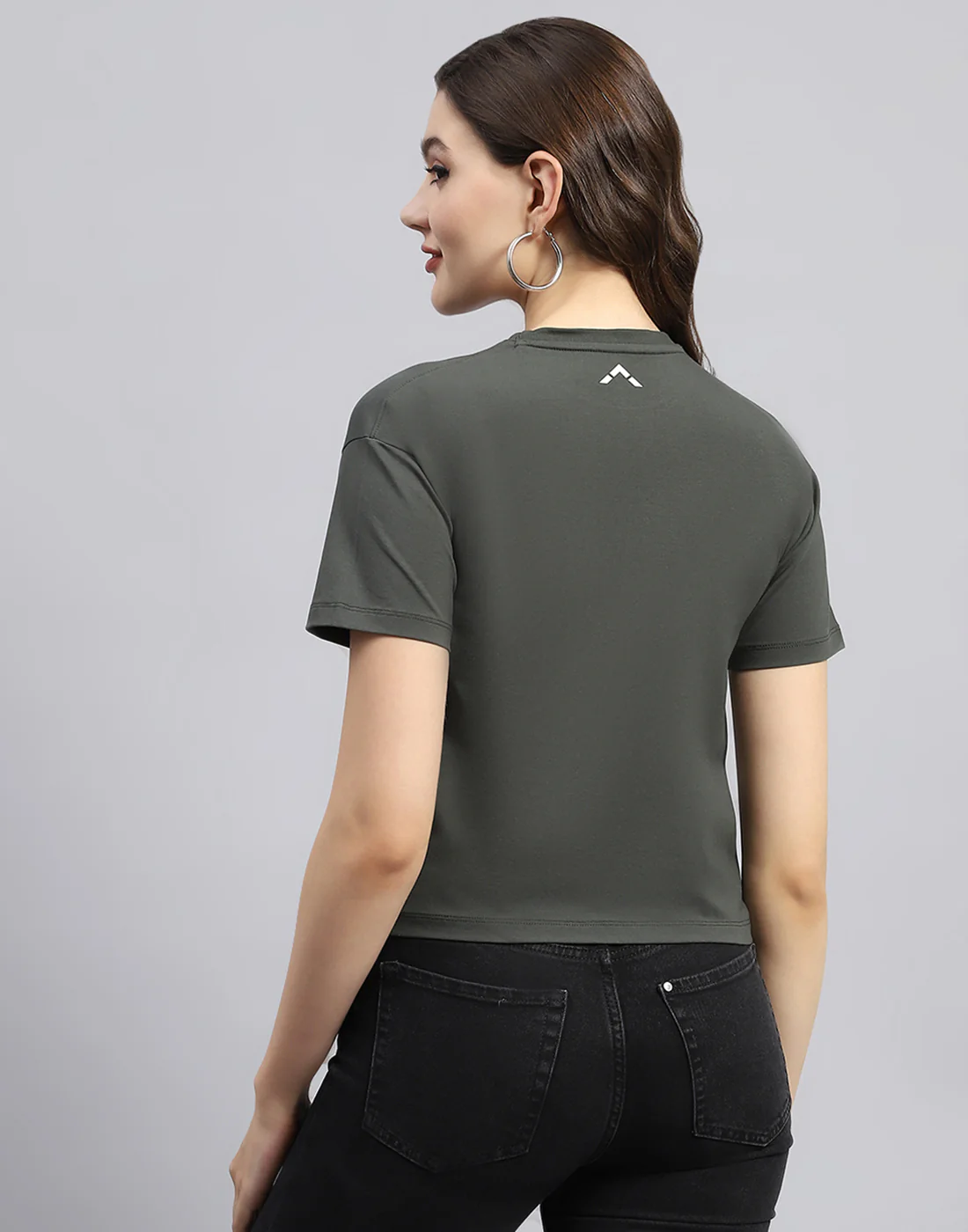 Rock.it Women Grey Printed Round Neck Half Sleeve Top - Image 5