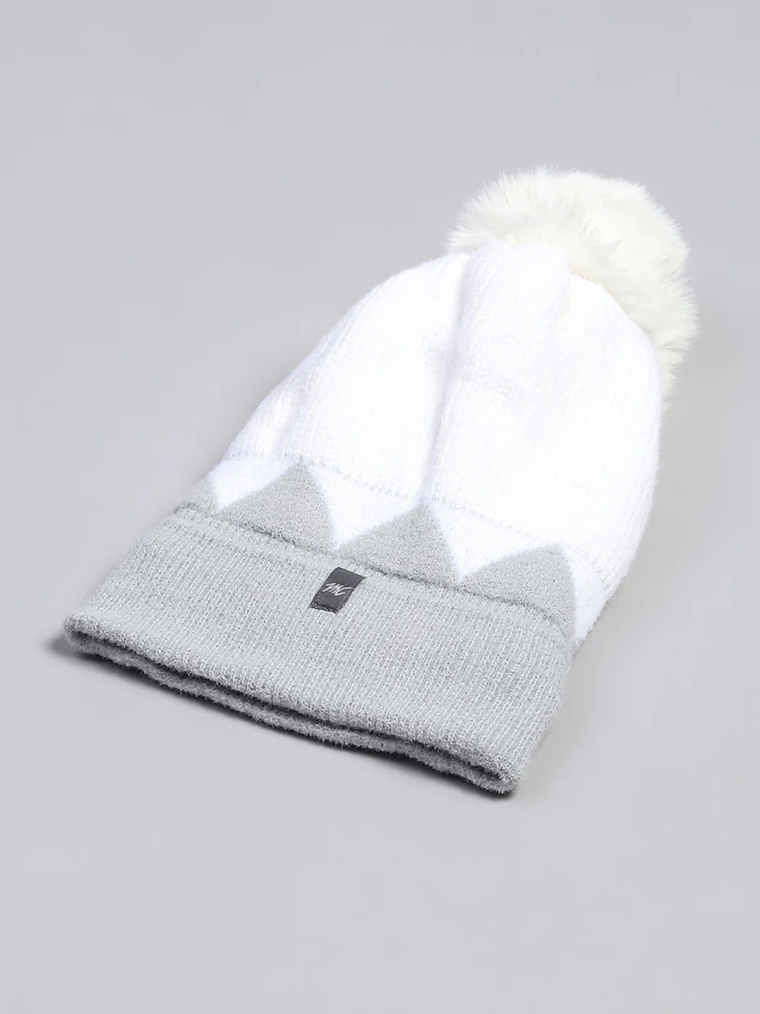 Women Grey Self Design Cap - Image 6