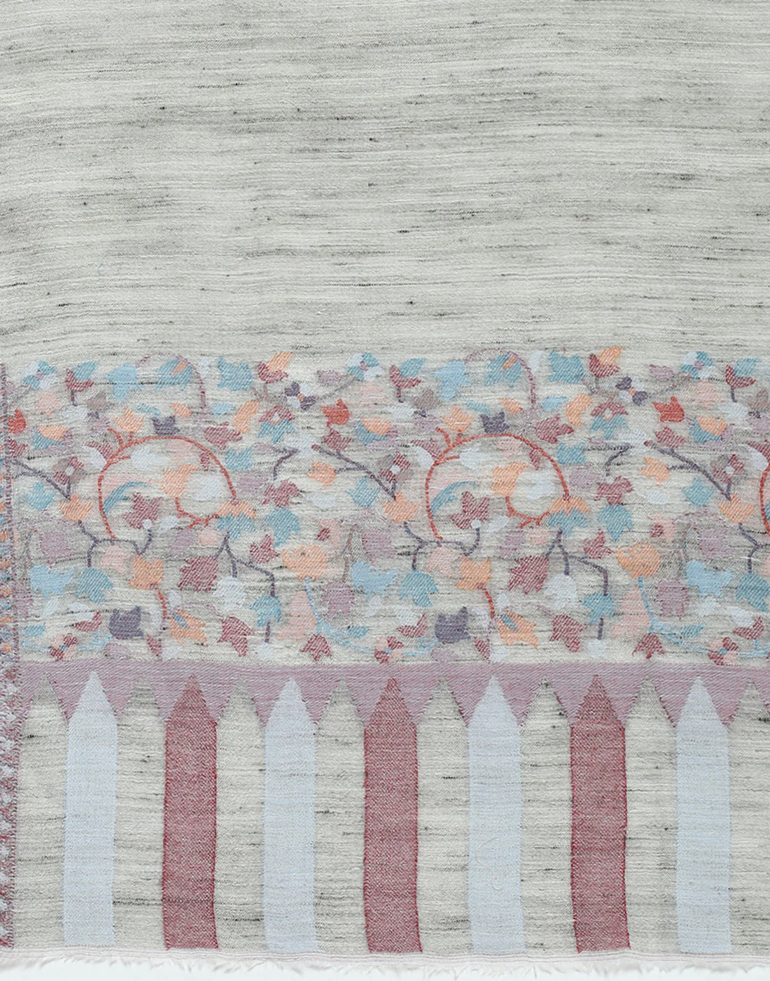 Women Grey Self Design Shawl - Image 6