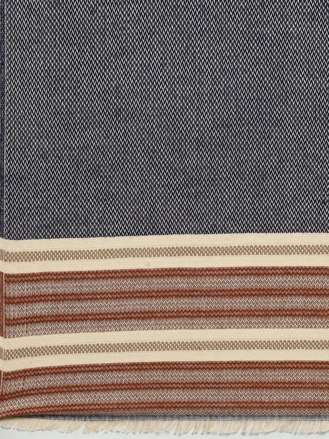 Women Grey Self Design Stole - Image 7