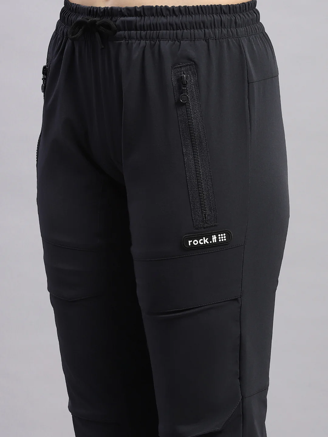 Rock.it Women Grey Solid Regular Fit Jogger - Image 6