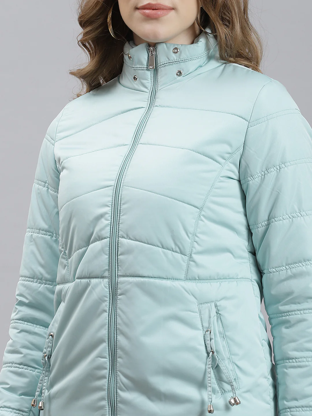 Women Light Green Printed Jacket - Image 6